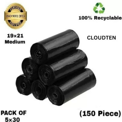 CLOUDTEN DUSTBIN BAG ROLL 19*21 Medium 6 L Garbage Bag  Pack Of 150(150Bag )