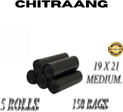 Chitraang Dustbin Bag- 19x21=150 Medium 6 L Garbage Bag  Pack Of 150(150Bag )