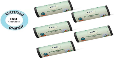 Tap in Garbage Dustbin Oxo-Biodegradable Trash Bags 15 Bags Roll (Size 19/21) Medium 75 L Garbage Bag  Pack Of 5(5Bag )