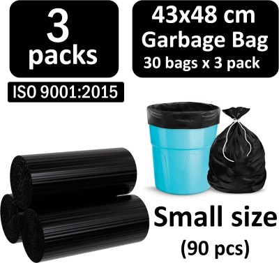 Zureni OXO-Biodegradable Garbage Bags Wastebasket Bin Trash Collection Size Small 5 L Garbage Bag  Pack Of 90(90Bag )