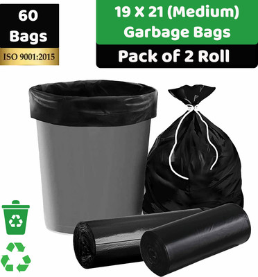 Hardeep Garbage Bags 19x16 inch - Pack of 2 Medium 16 L Garbage Bag  Pack Of 60(60Bag )