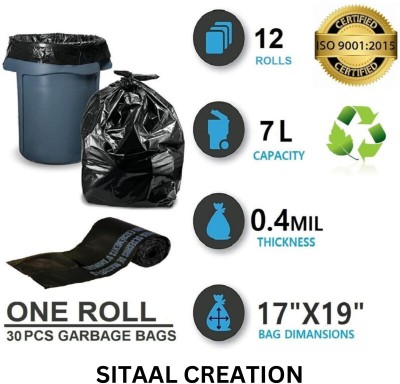SITAAL CREATION Dustbin Bags 17x19 360 Small 12 L Garbage Bag  Pack Of 360(360Bag )