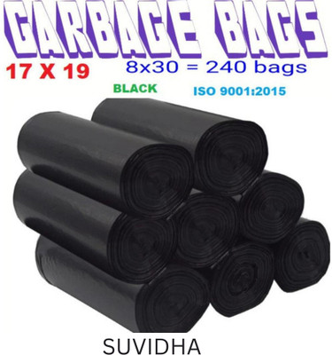 SUVIDHA B_17x19 Small 8 L Garbage Bag  Pack Of 240(240Bag )