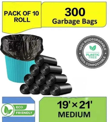 SEVENTEENSTITCH Biodegradable Garbage Bags 19 X 21 Inches Medium Size Plastic Dustbin Medium 15 L Garbage Bag  Pack Of 300(300Bag )