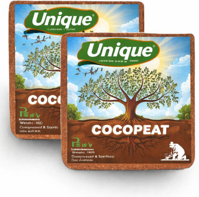 UNIQUE COCOPEAT 2KG BLOCK Garden Mulch(BROWN 2 kg)