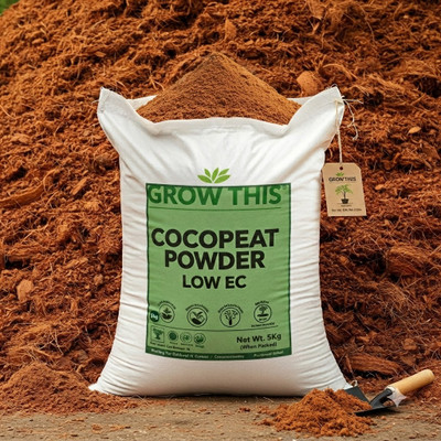 Terrads Cocopeat Powder 10Kg Coconut Coir Potting Mix Soil Conditioner Garden Mulch(Brown, Dark Brown 10 kg)