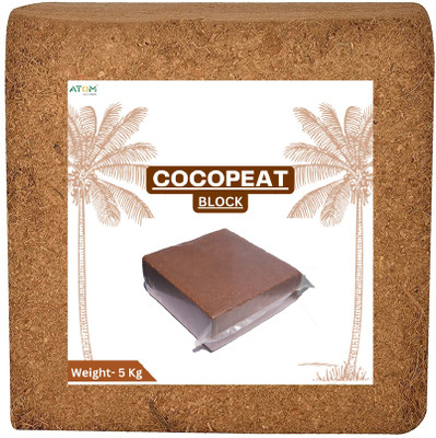 Evvue Cocopeat Brick 5kg for Garden & Plants, Soil Conditioner Potting Mix Garden Mulch(Brown 5 kg)