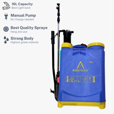 AgroGold Manual Agriculture Spray Pump Spray Machine 16 Liter Garden Sprayer Pump _ 14 16 L Backpack Sprayer(Pack of 1)