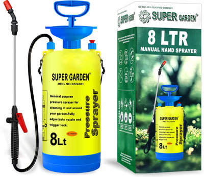 Super Garden GARDEN USED FOR MULTIPLE APPLICATION LIKE SPRAY ON PLANTS ETC 8 L Hand Held Sprayer(Pack of 1)