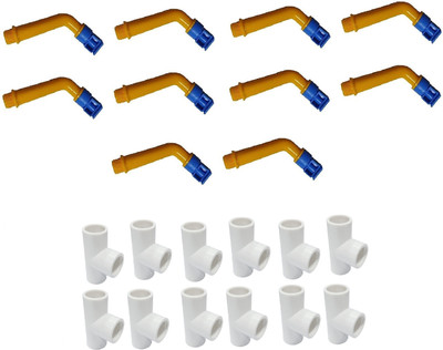 MOREL 10 PCS OF CLEANING SPRINKLER(BIG) AND 10 PCS OF TEE (½ INCH) FOR SOLAR PANEL 1 L Hose-end Sprayer(Pack of 1)