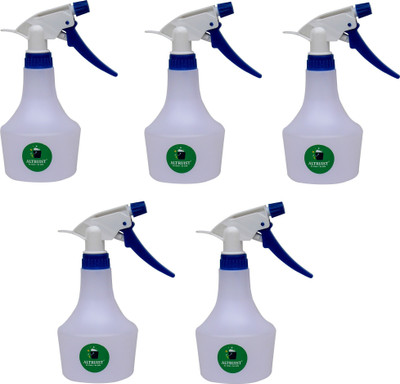 Altruist Spray or Mist Bottle Multipurpose Plastic Unbreakable Sprayer for Hair Salon Professional Use Home and Office Cleaning - 500ml Pack of 5 (White) 0.5 L Hand Held Sprayer