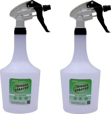 Altruist Multipurpose Spray Bottle (White) 1000 ml Trigger Spray Bottle for Liquid Sprayer Unbreakable Plastic Multipurpose Sanitizer Spray Bottle Pack of 2 1 L Hand Held Sprayer