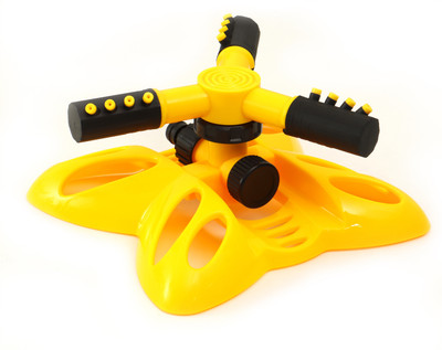 ROOTS & LEAF 360° Automatic Rotating Garden Sprinkler with Butterfly Base 45° Adjustable Arm 1 L Hose-end Sprayer(Pack of 1)