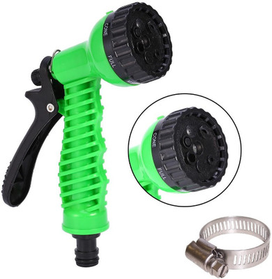 Iktu 7 Pattern Hose Nozzle Water Spray Gun for Gardening Watering Plant Wash Car Bike 0 L Hose-end Sprayer(Pack of 1)
