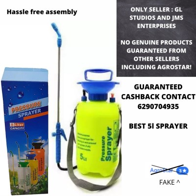 Mai 5L SPRAY MACHINE FOR HOME HAND MANUAL SANITIZER SPRAY MACHINE FOR HOME AND OFFICE DISINFECTANT SPRAY VIRUS PROTECTION SPRAYER AGRICULTURE PUMP GARDEN SPRAYER MACHINE KNAPSACK BACKPACK High Quality Backpack Pressure Sprayer NON-BATTERY Sprayer PUMP Bottle 5 L Hand Held Sprayer(Pack of 1)