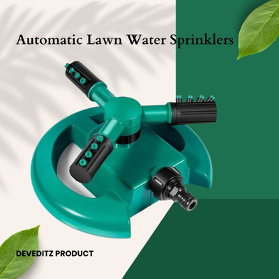 DEVEDITZ Automatic Water Sprinklers For Yard 360 Degree 3- Arm Rotating Sprinkler System 20 L Hose-end Sprayer(Pack of 1)