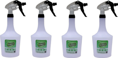 Altruist Spray Bottle (White) 1000 ml Trigger Spray Bottle for Liquid Sprayer Unbreakable Plastic Multipurpose Sanitizer Spray Bottle Pack of 4 1 L Hand Held Sprayer