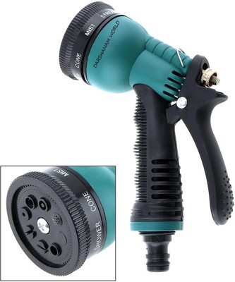 DARSHANAM WORLD Garden Hose Nozzle Spray Gun with 7 Adjustable Watering Patterns 1 L Hand Held Sprayer(Pack of 1)