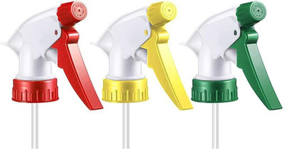 IKIS Plastic Trigger Spray | Spray Gun | Sprayer | Bottle Nozzle Head For Home, Salon & Office Purpose | Fits on Every Bottle- Random Colour Bottles Not Included- (Pack of 3) 1 L Hand Held Sprayer(Pack of 3)