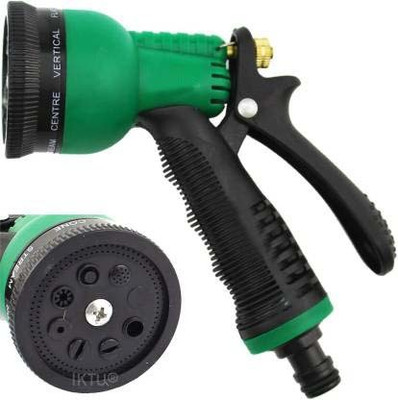 Digital Craft 8 Pattern Garden Hose Nozzle Water Spray Gun with Brass Valve Control for 0 L Hand Held Sprayer(Pack of 1)