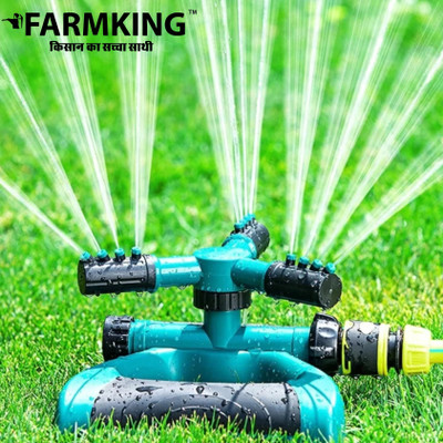 FARMKING Automatic 360 ° Rotating Adjustable Garden Sprinkler 100 L Hose-end Sprayer(Pack of 1)
