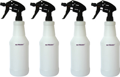 Altruist Plastic Empty Spray Bottle, Mist & Jet Spray 1Ltr Multipurpose-Pack of 4(Black) 1 L Hand Held Sprayer