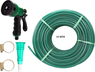 SEASPIRIT 10 METER HOSE PIPE ½’’ INCH WITH Water Gun Multi Pattern High Pressure Garden 0 L Hose-end Sprayer(Pack of 1)