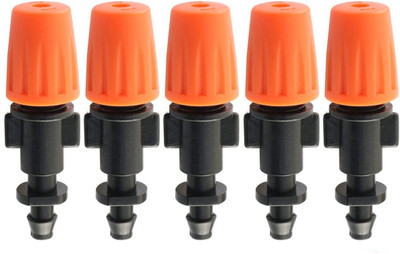 Appster 5pcs Drip Irrigation Misting Nozzles Dripper Spray Emitters Sprinkler Fogger 100 L Hose-end Sprayer(Pack of 5)