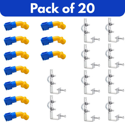 CulturalCart Solar Panel Cleaning Sprinkler and Adjustable Hanger Clamps L Type 1/2 Size 2 L Hose-end Sprayer(Pack of 20)