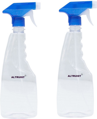 Altruist 500ml Transparent Flat Spray Bottle for Multipurpose Sprayer (Blue Pack of 2) 0.5 L Hand Held Sprayer