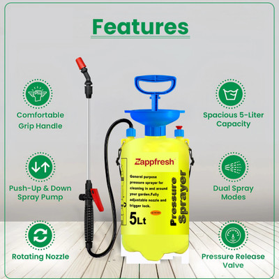 shakti JMS ONLY 7 DAY WARRANTY AGRICULTURAL KNAPSACK 5ltr GARDEN SPRAYER 5 L Hand Held Sprayer(Pack of 1)