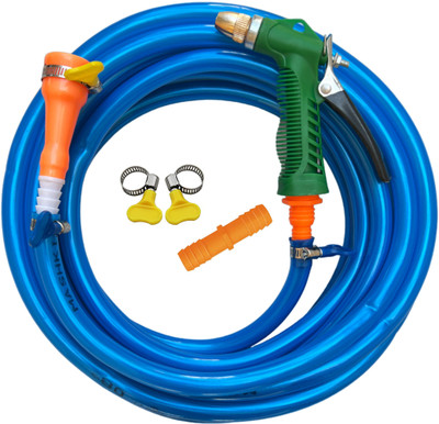 MASHKI 10 Meter (32.5 Feet) 1/2 Inch Flexible Pipe With Water Sprayer 0 L Hose-end Sprayer(Pack of 1)