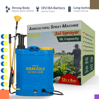 Zappfresh 2 in 1 Spray Machine 12v Battery Sprayer Agriculture spray pump Kheti Spray-299 16 L Backpack Sprayer(Pack of 1)