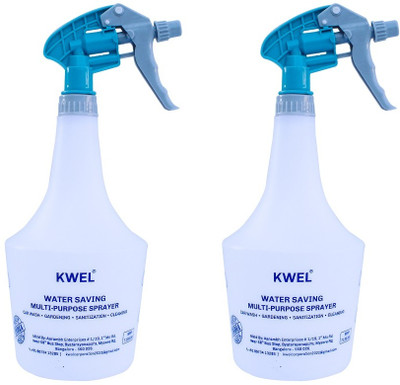 KWEL The Unbreakable Plastic Empty Spray Bottles Double-Shot Trigger (Aqua)Pack of 2 1 L Hand Held Sprayer