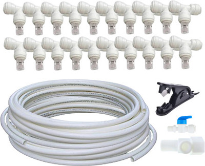 Zecqua 20 meter Fogger PIpe Setup 20 pcs nozzel for Home/Mist Cooling System 100 L Hose-end Sprayer(Pack of 1)