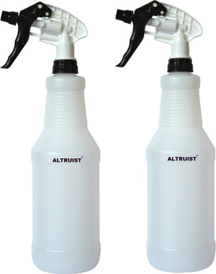 Altruist Plastic Empty Spray Bottle, Mist & Jet Spray 1Ltr Multipurpose-Pack of 2(White) 1 L Hand Held Sprayer