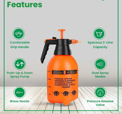 primil Garden Pump Pressure Sprayer with Adjustable Nozzle 0018 2.0018 L Hand Held Sprayer(Pack of 1)