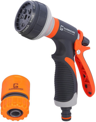 Garbnoire 8 in-1 Hose Nozzle Water Spray High-Pressure Gun Gardening Watering Plants 0 L Hose-end Sprayer(Pack of 1)