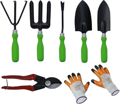 IBEX Gardening Tool Set of 7 for Home Gardening Garden Tool Kit(7 Tools)