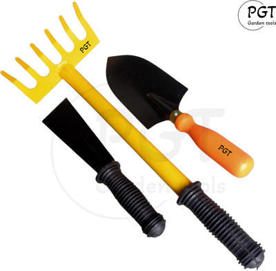 pgt 1 Rake 1 Khurpi 1 Trowel Garden Tool Kit(3 Tools)