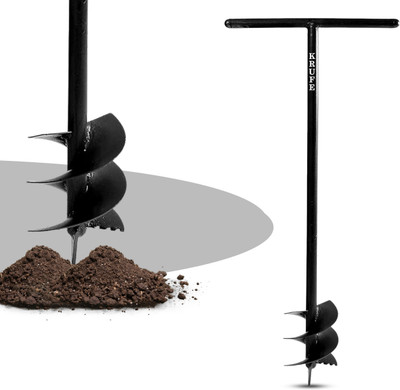 krufe Heavy Duty Post Hole Hand Auger (Dual Blade, Garden Tool Kit(1 Tools)
