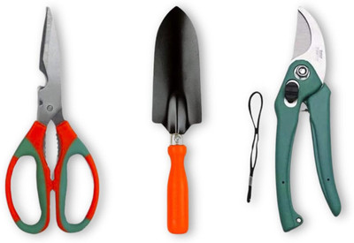 GROWTOP 3 PCS GARDEN TOOLS KIT SCSSIOR PRUNER TROWL Garden Tool Kit(3 Tools)