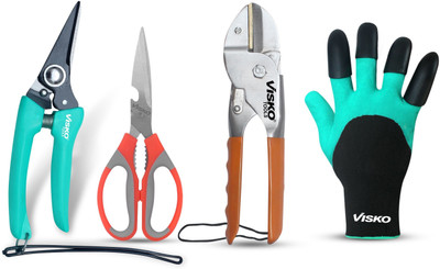 VISKO Garden Tools Set With 4 Pieces Garden Tool Kit(4 Tools)