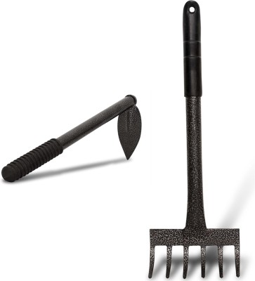 Toolsbae - Set of 2 with 6 teeth & Garden Single Trowel Garden Tool Kit(2 Tools)