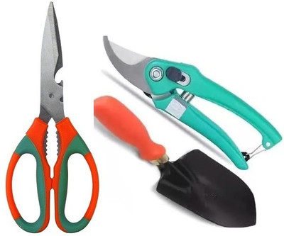 AARAV 3 Pcs Gardening Tools Combo of Scissor, Shovel and Garden Scissors Garden Tool Kit(3 Tools)