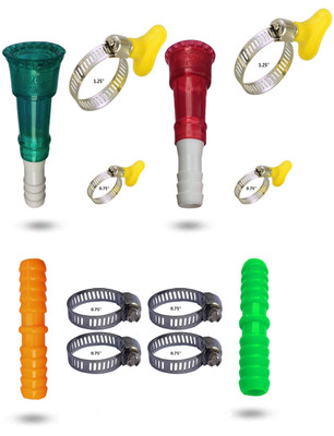 ESEKSAFAR 2pcs 1/2inch Connector 1/2inch 2pc Pipe jointer 6pc Clamp 3/4inch & 2pc 1.25inch Garden Tool Kit(12 Tools)
