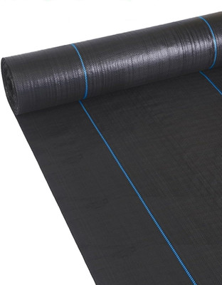 HHBR WeedMat 1 X 1 Meter Length 110 GSM Garden Weed Fabric Heavy-Duty Weed Block Garden Mulch(Black 0.11 kg)