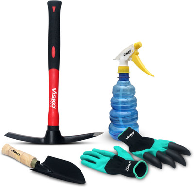 VISKO 678 Garden Tools Set With 4 Pieces Garden Tool Kit(4 Tools)