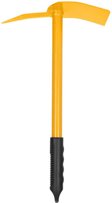LXMI Heavy Duty Garden Hoe with Single Prong Ergonomic Handle with Hang-up Hole Garden Tool Kit(1 Tools)