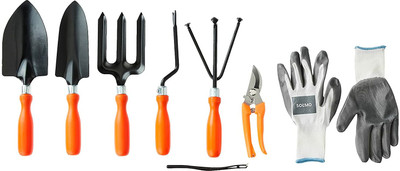 IBEX Garden Tool Set of 5 With Pruner Secateurs & Gloves Garden Tool Kit(7 Tools)